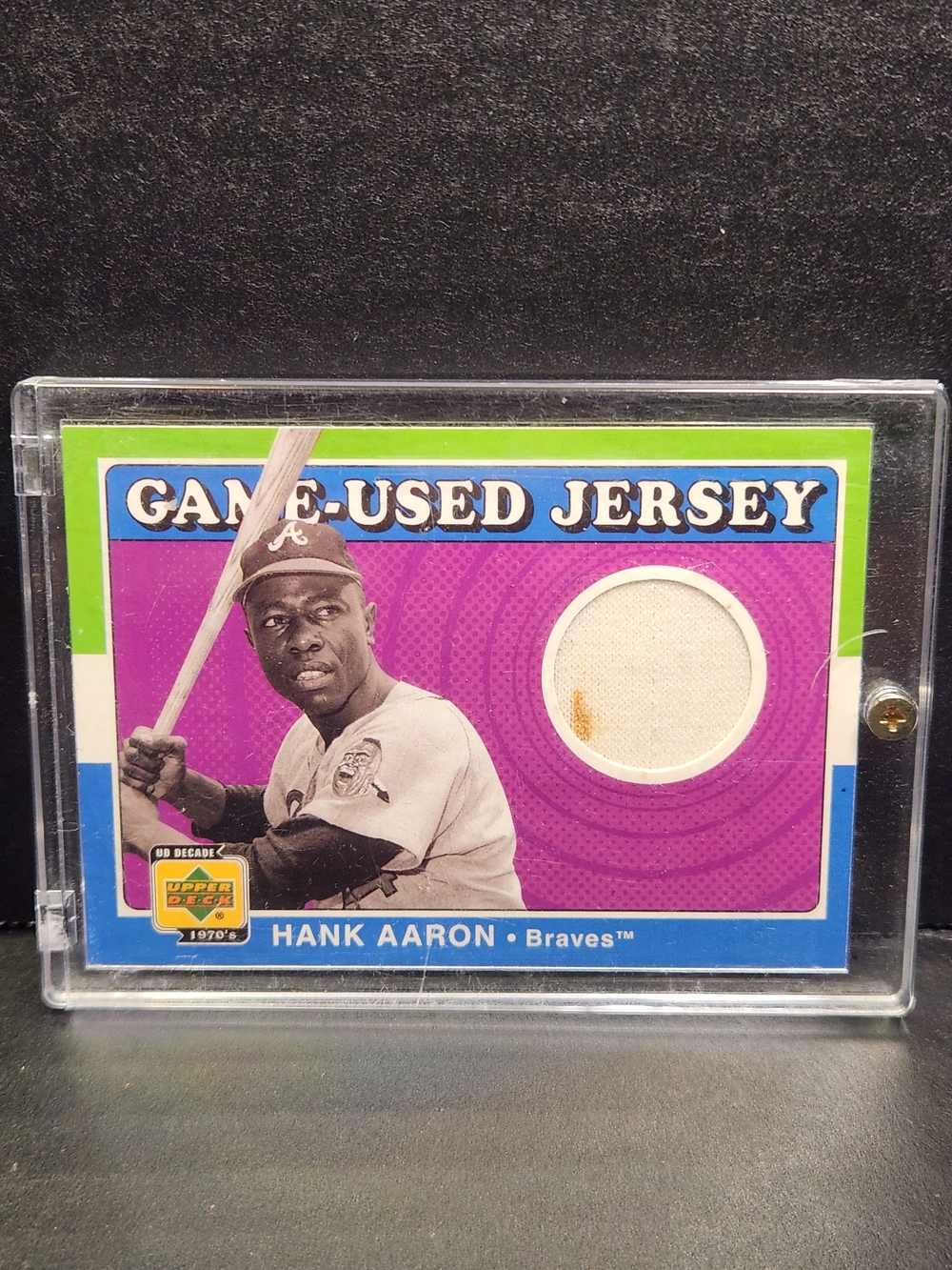 Upper Deck Game-Used Jersey Baseball Card - Purple